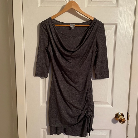 Bench, Grey Cotton Dress, scrunch tie on side,XS - Picture 10 of 10
